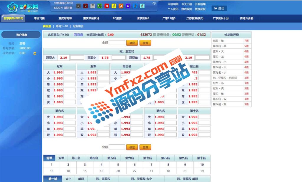 [爱格资源网]彩运网时时彩源码 彩票平台运营级源码分享-爱格资源网