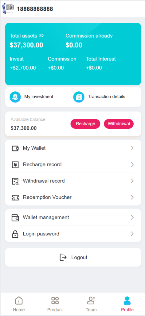 图片[4]-[爱格资源网]海外USD虚拟币产品共享投资理财系统源码